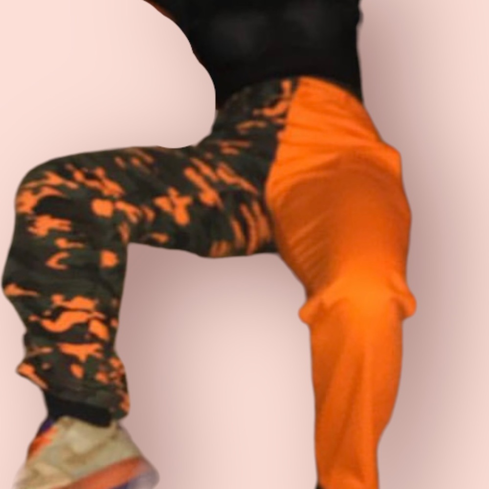 Half Camo & Orange pants